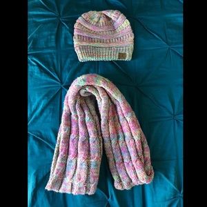 CC Matching Infinity Scarf and Beanie